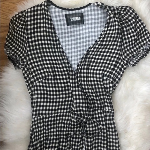 Reformation addy dress in gingham print - Picture 4 of 4
